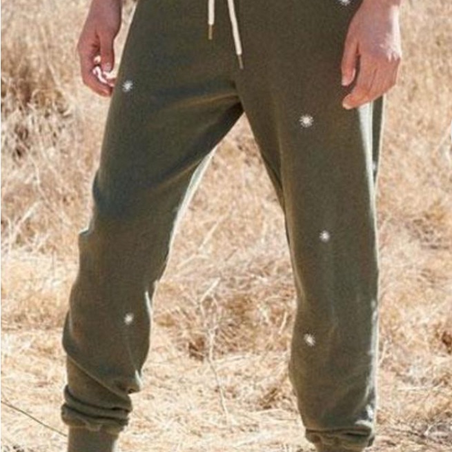 The Great. Olive Cotton Sweatpants With Embroidery
